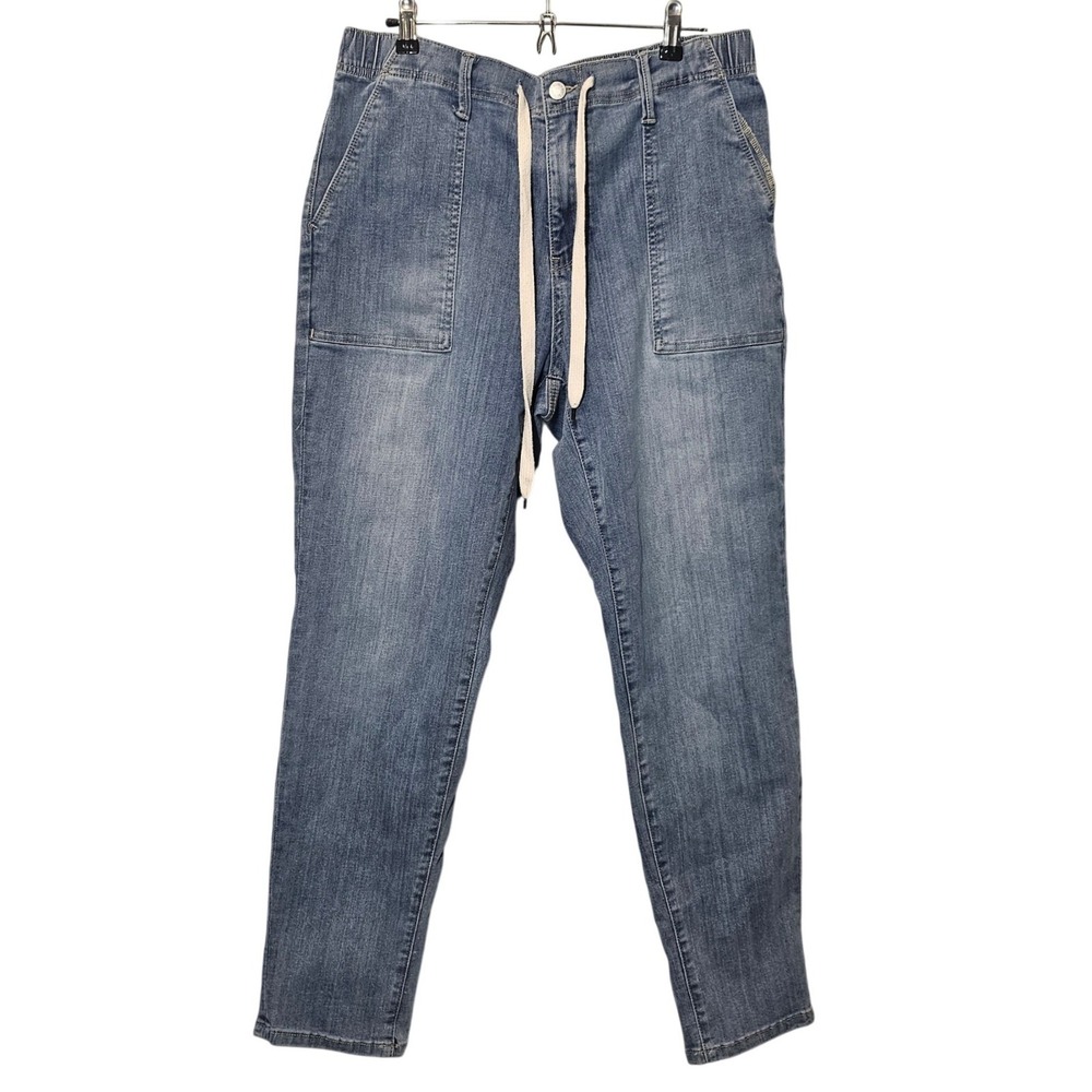 Judy Blue Jogger Roll up Jeans 88496 High Rise Medium Wash Stretch Denim 15/32 - Picture 2 of 14
